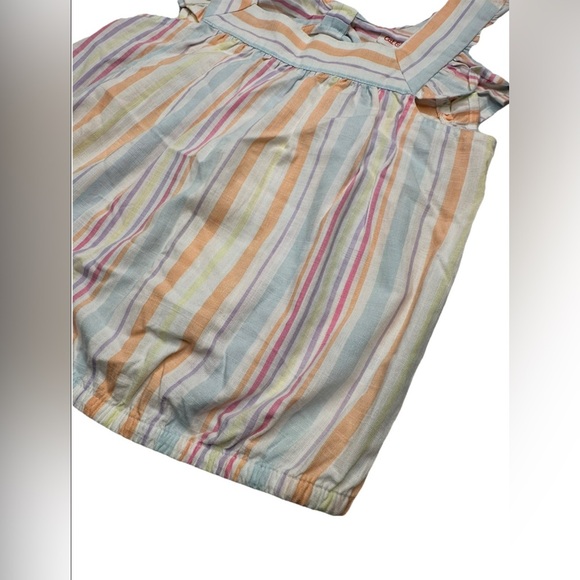 Girls' Sleeveless Summer Top Woven Top Cat & Jack Multi Stripes - Picture 4 of 7